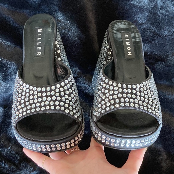 Simon Miller Crystal Slice Platform Mule Sandals - Picture 6 of 16